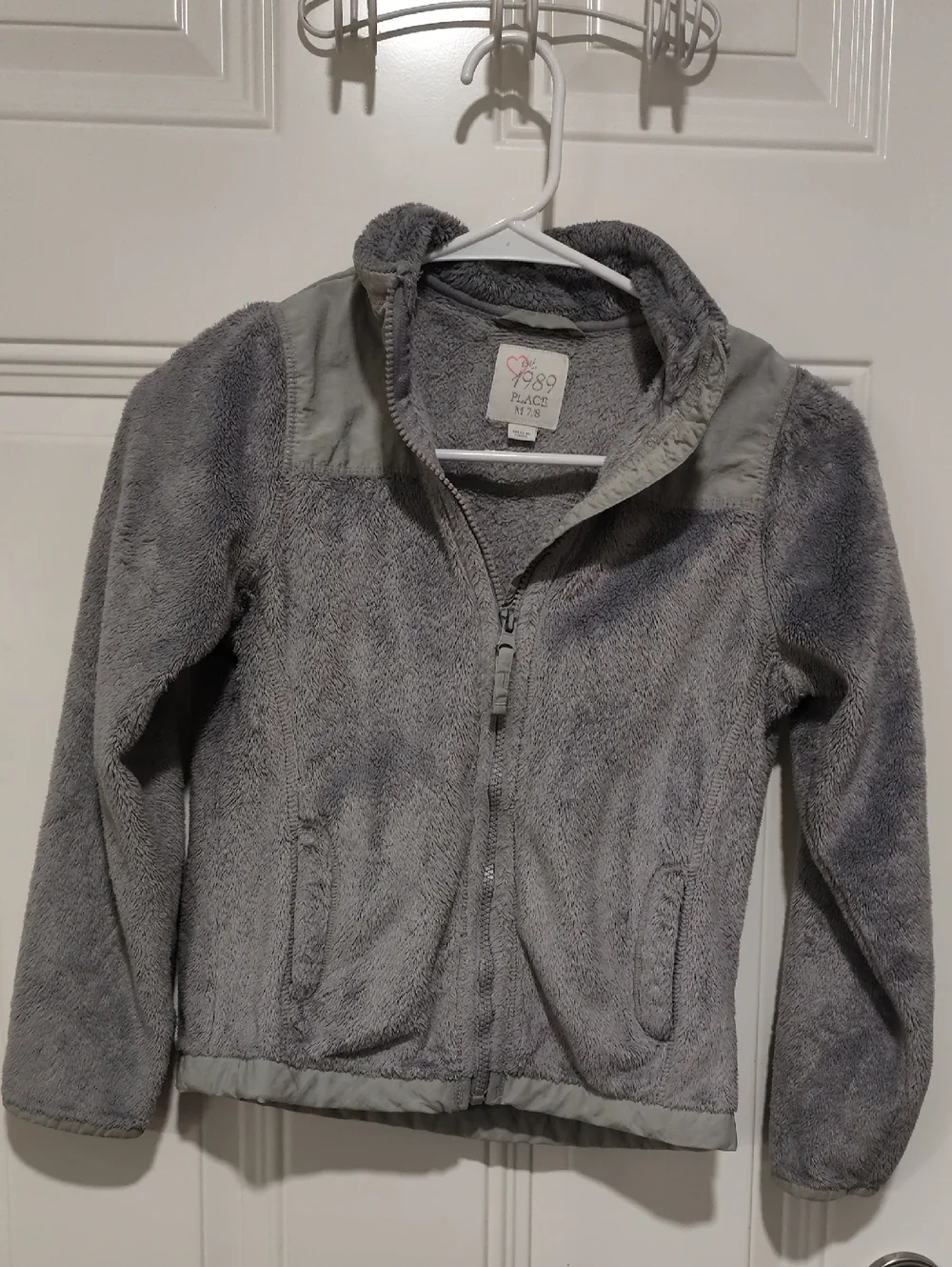 The Children's Place Gray Plush Fleece Zip Jacket